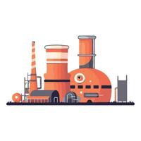 An illustration of a factory with pipes and pipes vector