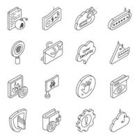 Pack of Web Security Linear Icon vector