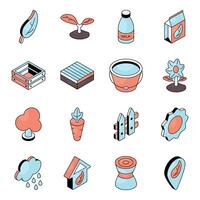 Set of Farming Flat Icons vector