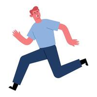 A man running in a cartoon style vector