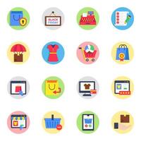 Set of Purchase Flat Icons vector