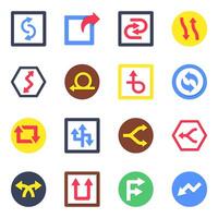 Set of User Interface Flat Icons vector