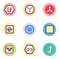Set of User Experience Flat Icons vector
