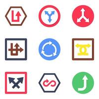 Set of User Experience Flat Icons vector