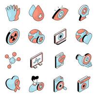 Set of Medication Flat Icons vector