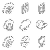 Pack of Smart Devices Linear Icon vector