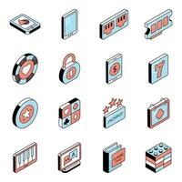 Set of Computer Equipment Flat Icons vector