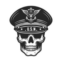 Skull in a sailor's hat vector