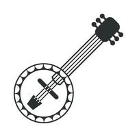 Banjo icon isolated on white background vector