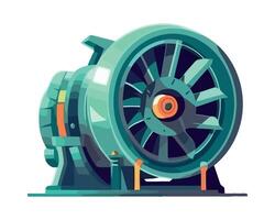 An illustration of a turbine on a white background vector