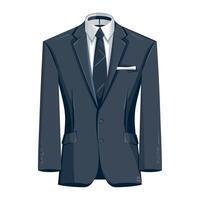 A suit and tie on a white background vector