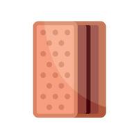A piece of bread with a hole in it vector
