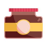 A jar of peanut butter on a white background vector