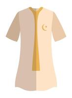 An illustration of a shirt with a crescent on it vector