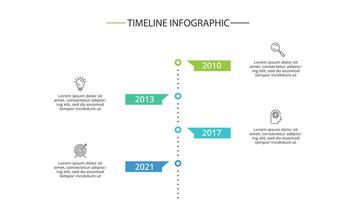 Timeline with 4 elements, infographic template for web, business, presentations, illustration vector