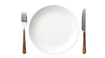 plate and fork as element in transparent background png