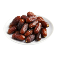 dates in a plate as element in isolated background png