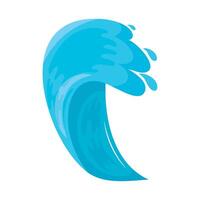 A blue wave with water splashing out of it vector