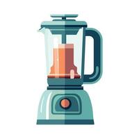 A blender with a liquid inside on a white background vector