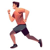 A man is running in a cartoon style vector