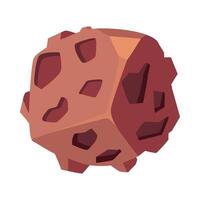 A red rock with holes in it vector