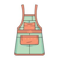 Apron with pockets on the front and back vector