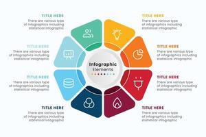 Minimal business circle infographic design template for cycling diagram. presentation and round chart. Business concept with 8 stages. Modern flat illustration for data visualization. vector