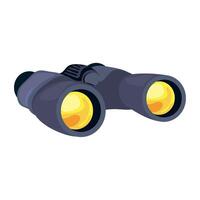 Binoculars icon in cartoon style illustration on a white background vector
