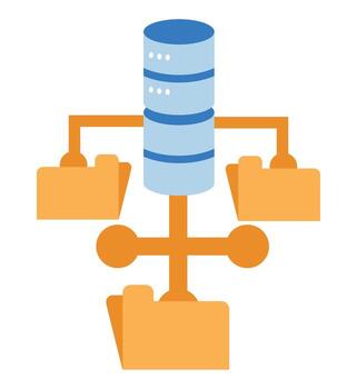 un base de datos con dos archivos y un servidor vector