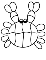 Black pattern crab color by code template png