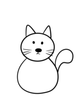 a black and white cat on a transparent background png