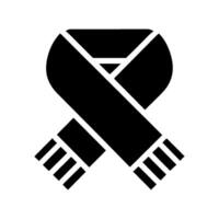 A black and white scarf icon on a white background vector
