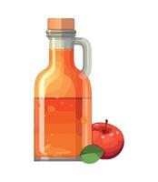 Apple cider illustration on white background vector