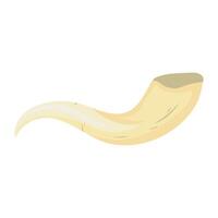 A long, curved, yellow pipe with a long stem vector