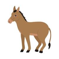 A cartoon donkey standing on a white background vector
