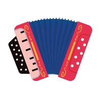 An accordion is shown on a white background vector