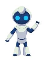 A cartoon robot standing with his arms outstretched vector
