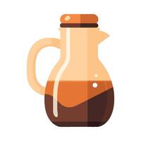 Coffee in a glass jug illustration vector