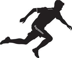 A soccer player silhouette isolated white background vector