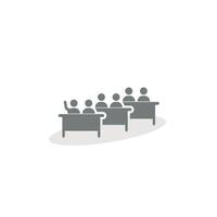 template flat design meeting people or students in class. vector