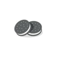 illustration templete white jam biscuit templete flat design. vector