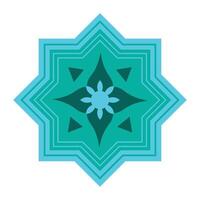 A blue star with a green design vector