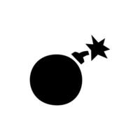 bomb icon, illustration in white background vector