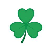 A green shamrock leaf icon on a white background vector