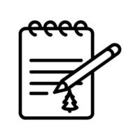 Pencil and paper icon on white background vector