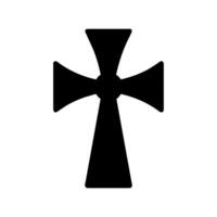 A black cross on a white background vector