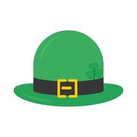 A green hat with a clover leaf on it vector
