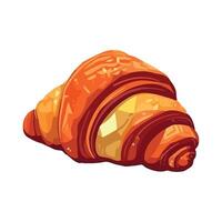 A croissant is shown on a white background vector