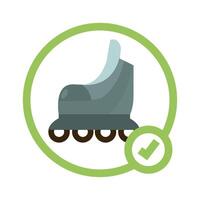 A green circle with a check mark on it vector