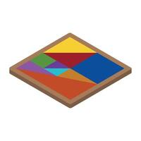 A square with a colorful pattern on it vector